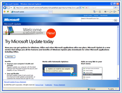 Microsoft Update via Windows Update — SI/ITS